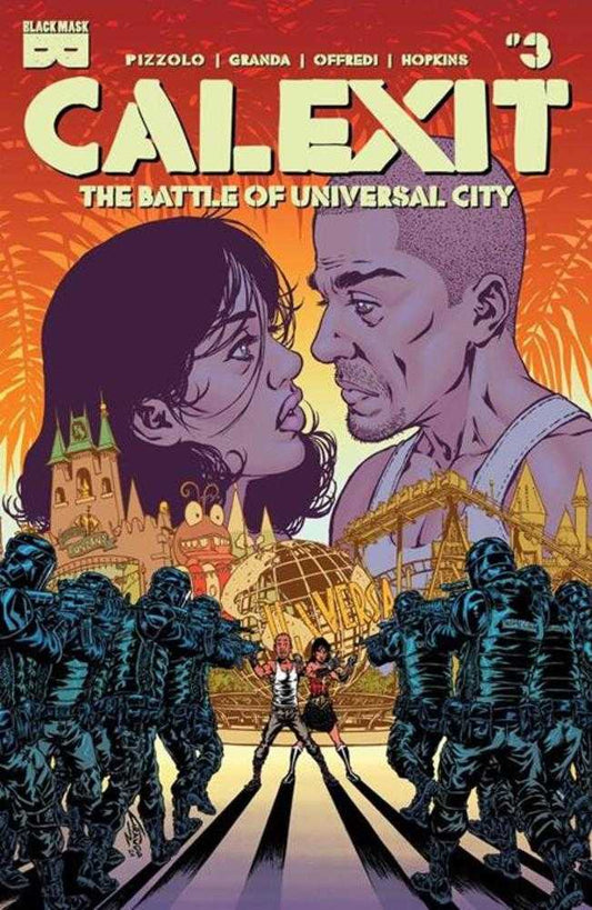 Calexit The Battle Of Universal City #3 (Of 3) Cover A C Granda (Mature) Previously Solicited