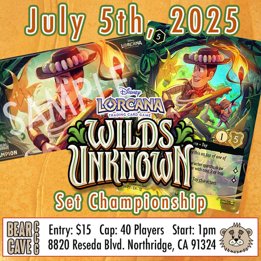 Lorcana Wilds Unknown Set Championship Sunday July 5th